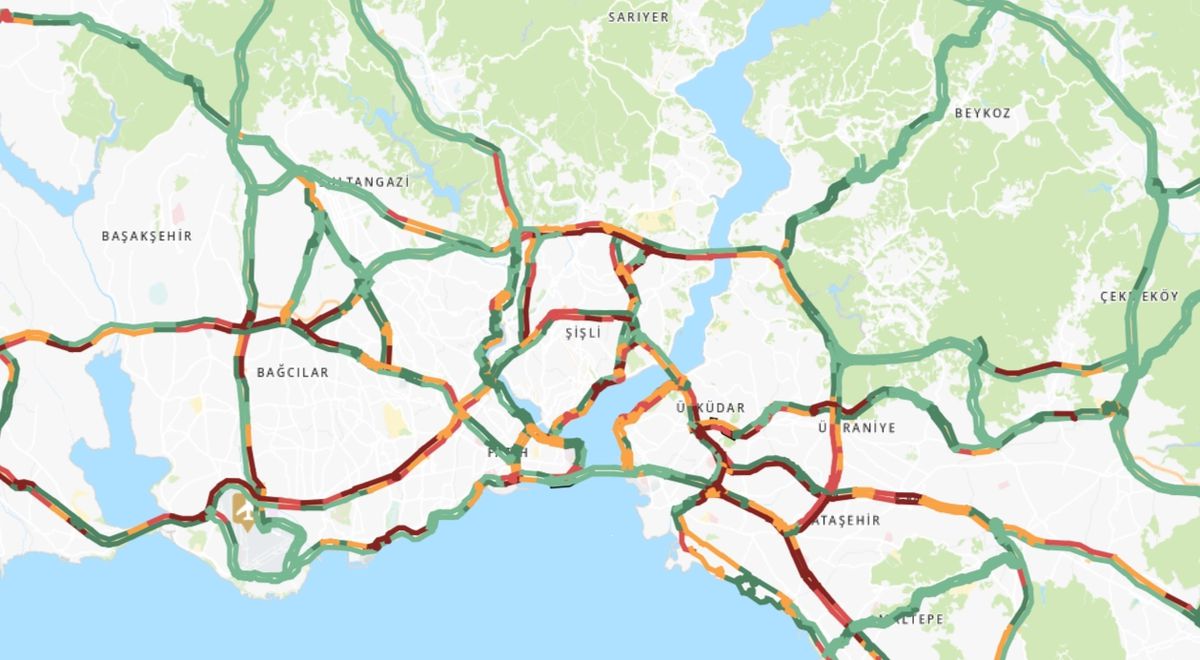 Trafik durumu haritası (CANLI) 26 Haziran İstanbul'da trafik yoğunluğu yüzde kaç?