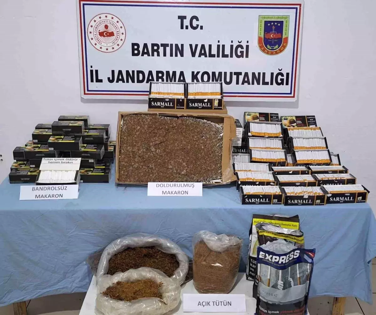 Bartın'da İş Yerine Baskın: 19 Bin 466 Makaron ve 7 Kg Tütün Ele Geçirildi