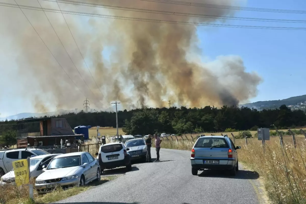 İzmir'de Orman Yangınına Havadan ve Karadan Müdahale