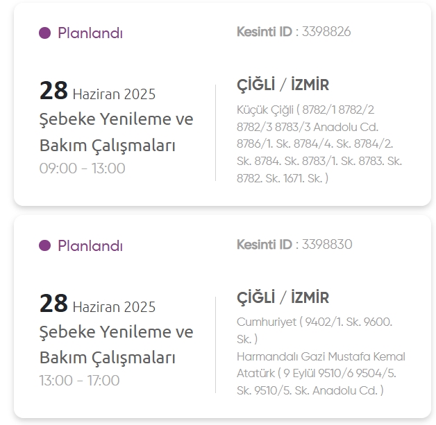 İzmir GEDİZ elektrik kesintisi! 28-29 Haziran İzmir'de elektrik kesintisi ne zaman bitecek, elektrikler ne zaman gelecek?