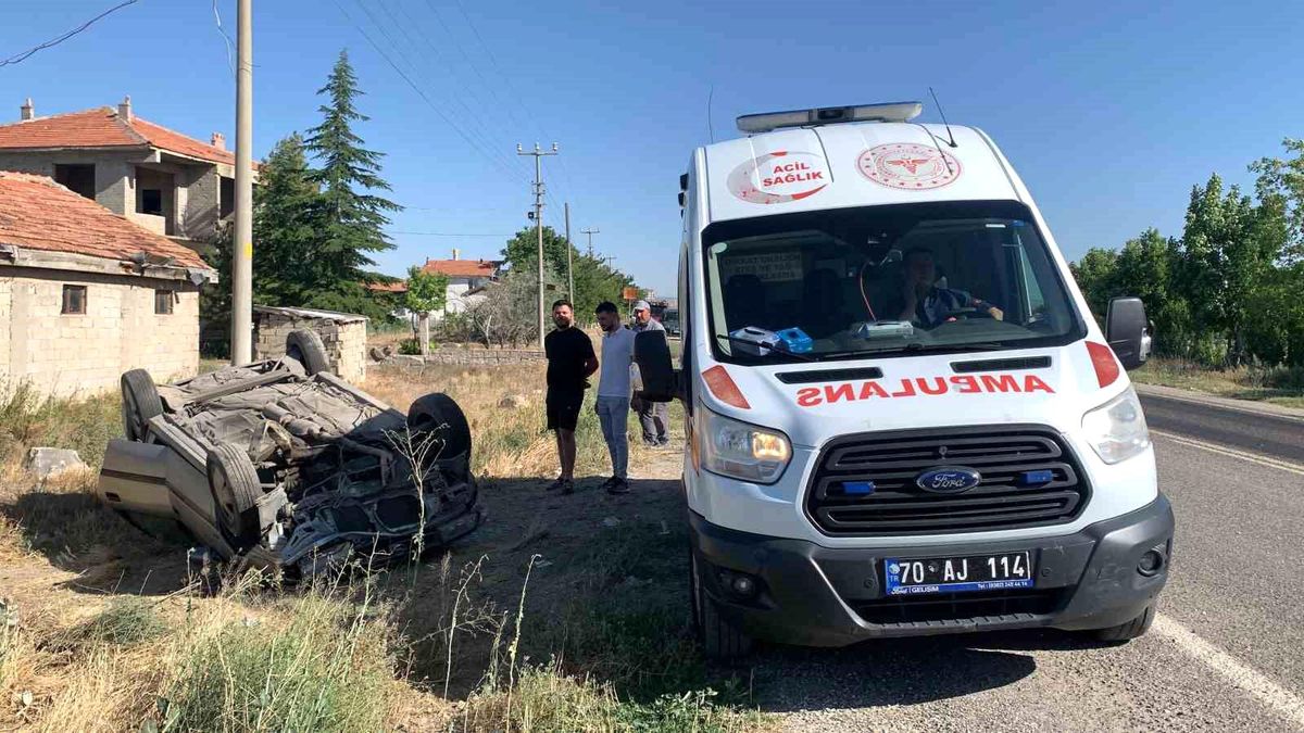 Karaman'da Sollama Kavgasında Kaza: Sürücü Yaralandı