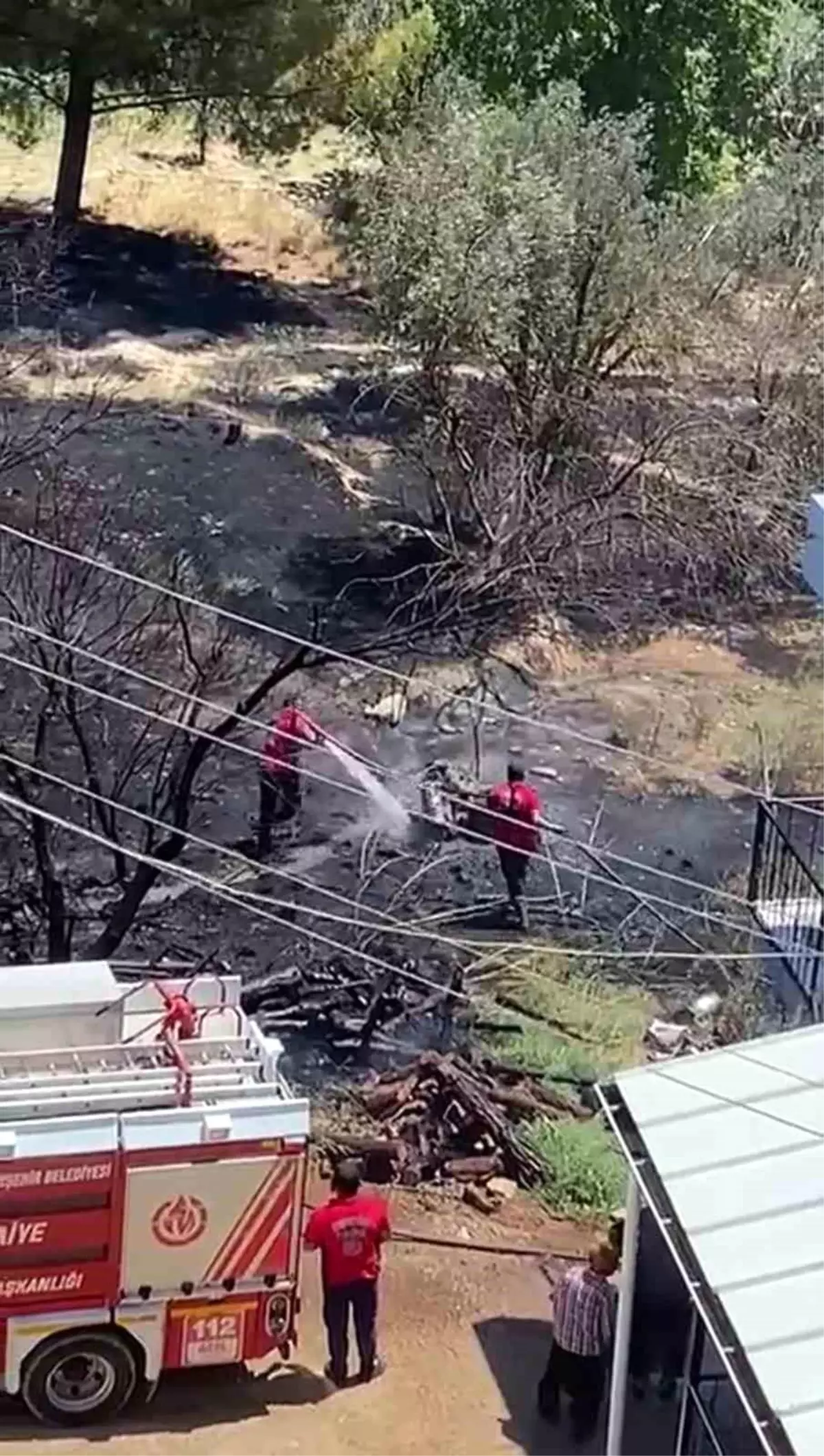 Mersin'de Kayısı Bahçesinde Yangın Kontrol Altına Alındı