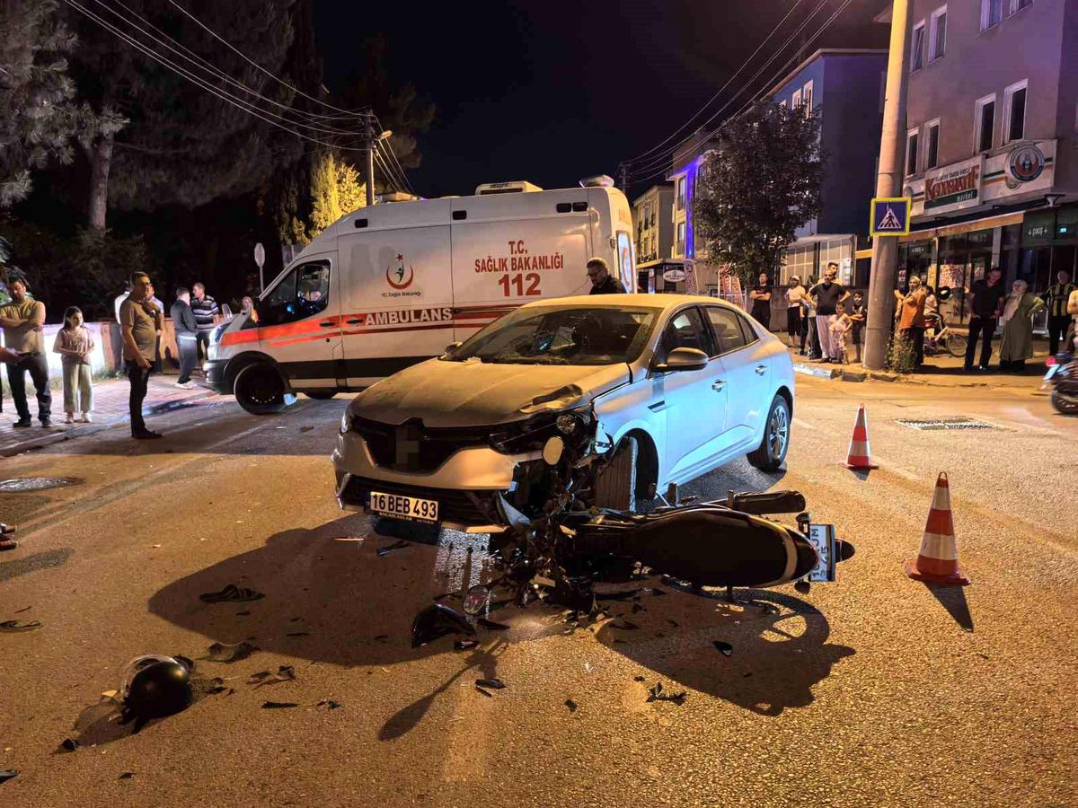 Bursa'da Motosiklet Kazası: Sürücü Ağır Yaralandı