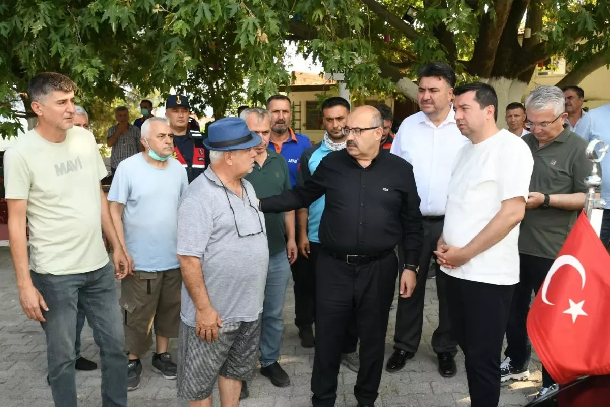 Vali Ustaoğlu Yangın Alanında İncelemelerde Bulundu