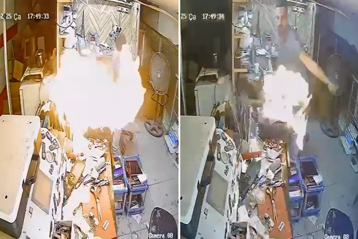 Cep telefonu bomba gibi patladı