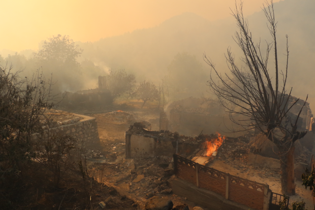 Racing against time against the flames in Sakarya! The sloped agricultural land complicates the teams' work