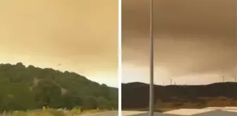 Sakarya'daki yangının dumanı Eskişehir'i kapladı