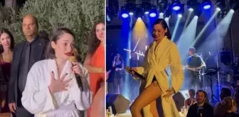 Uçakta valizi kaybolan Alya, sahneye bornozla çıktı