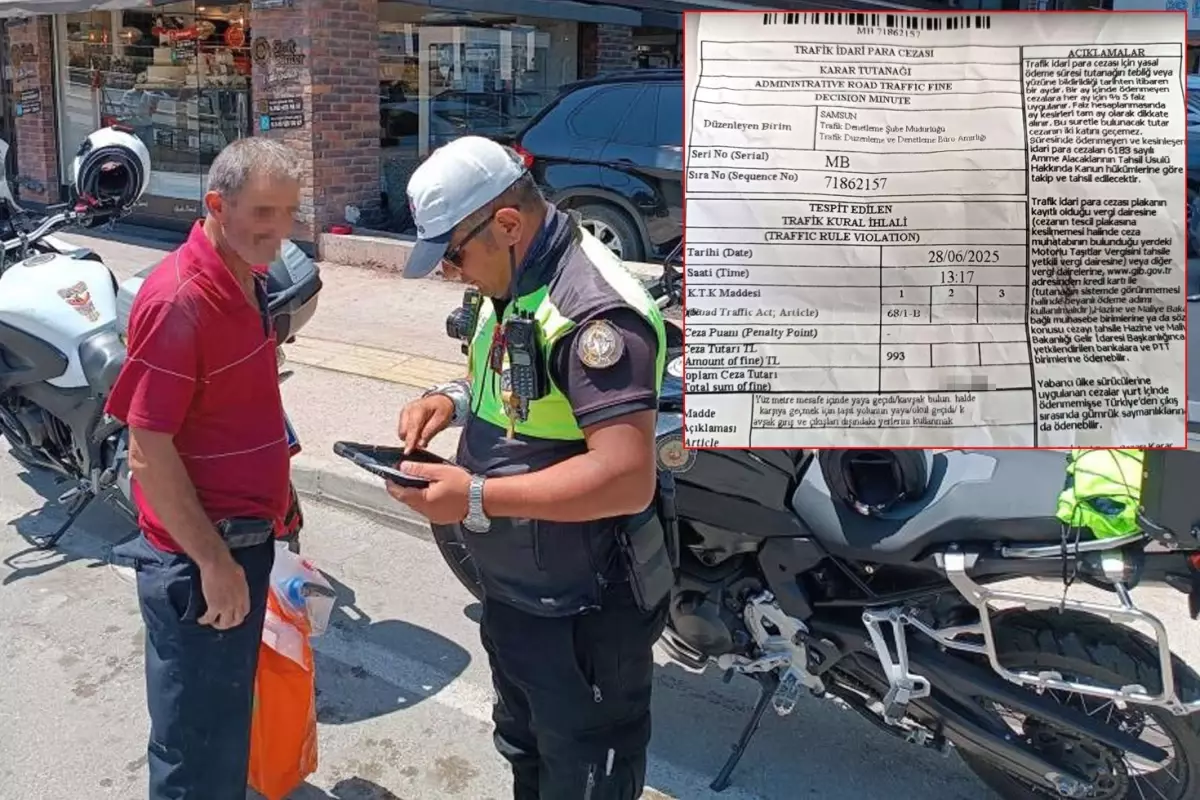 Yaya geçidini kullanmayan vatandaşa büyük şok! Makbuzu eline tutuşturdular