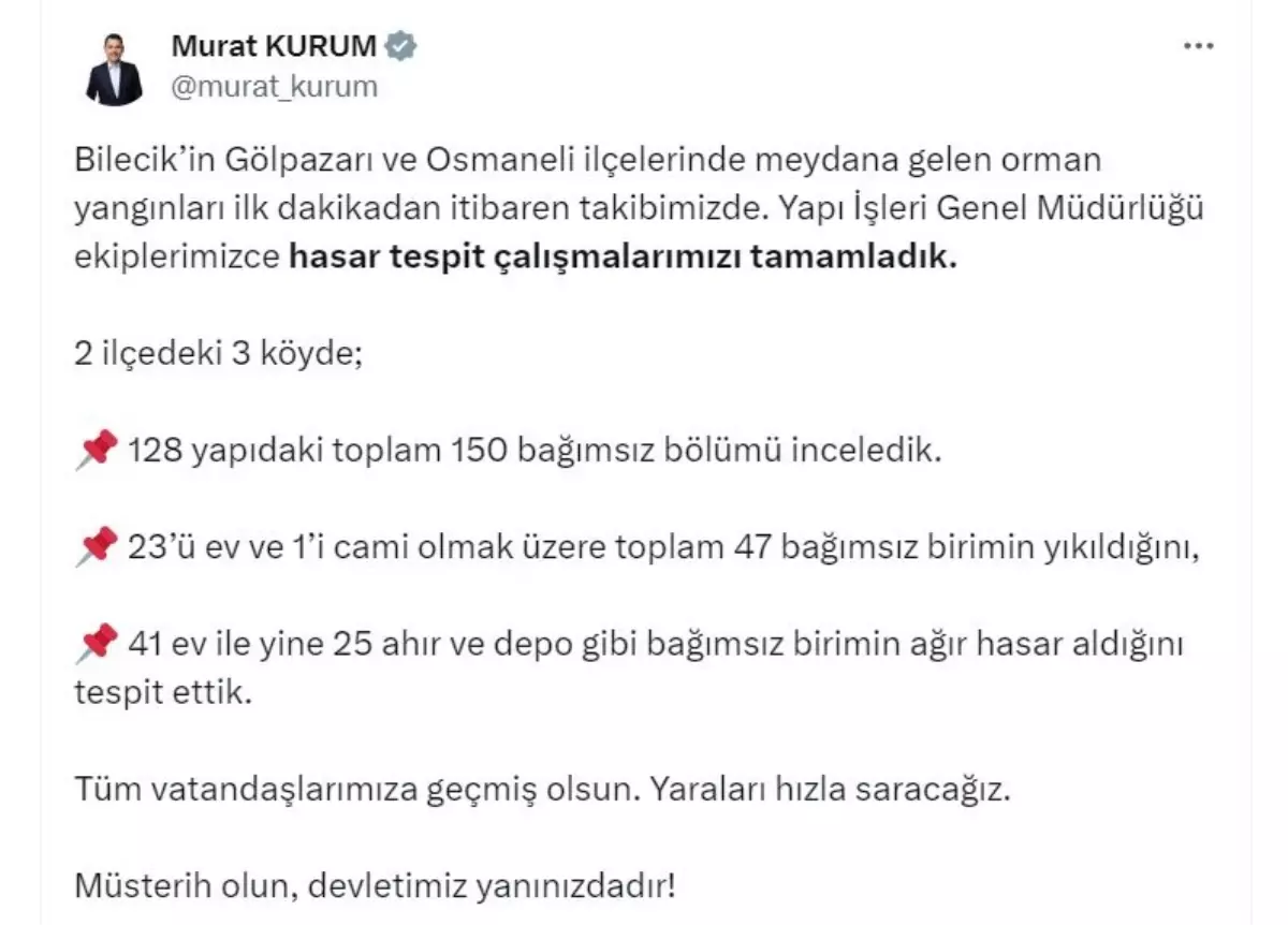 Bilecik'te Orman Yangını: 47 Yapı Yıkıldı, 19 Yaralı