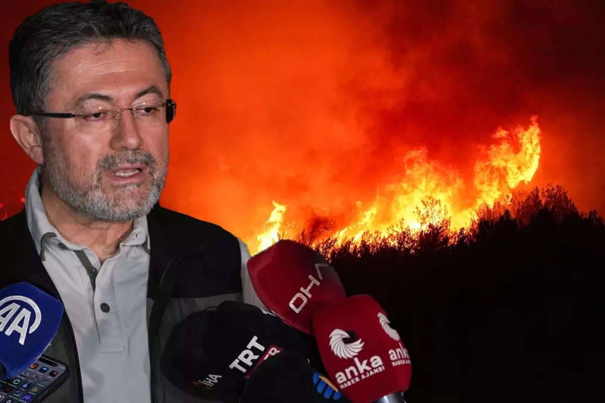 Bakan Yumaklı İzmir'de yangın bölgesinde: 3 noktada yangınlar devam ediyor