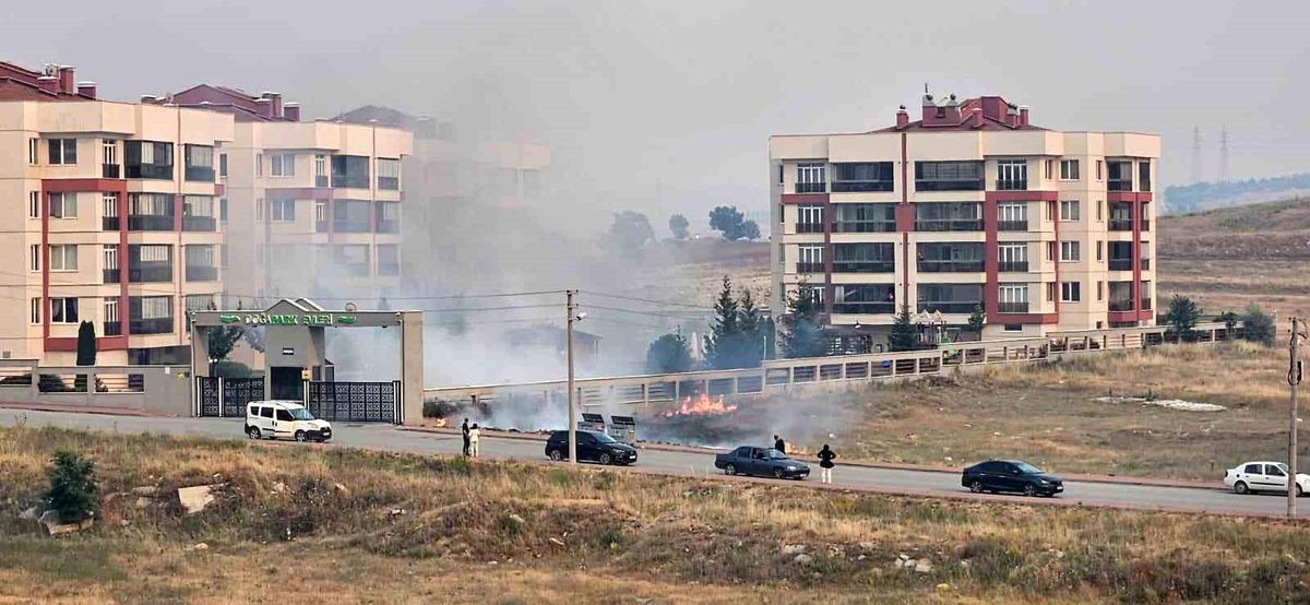 Eskişehir'de Çöp Konteynerinde Yangın