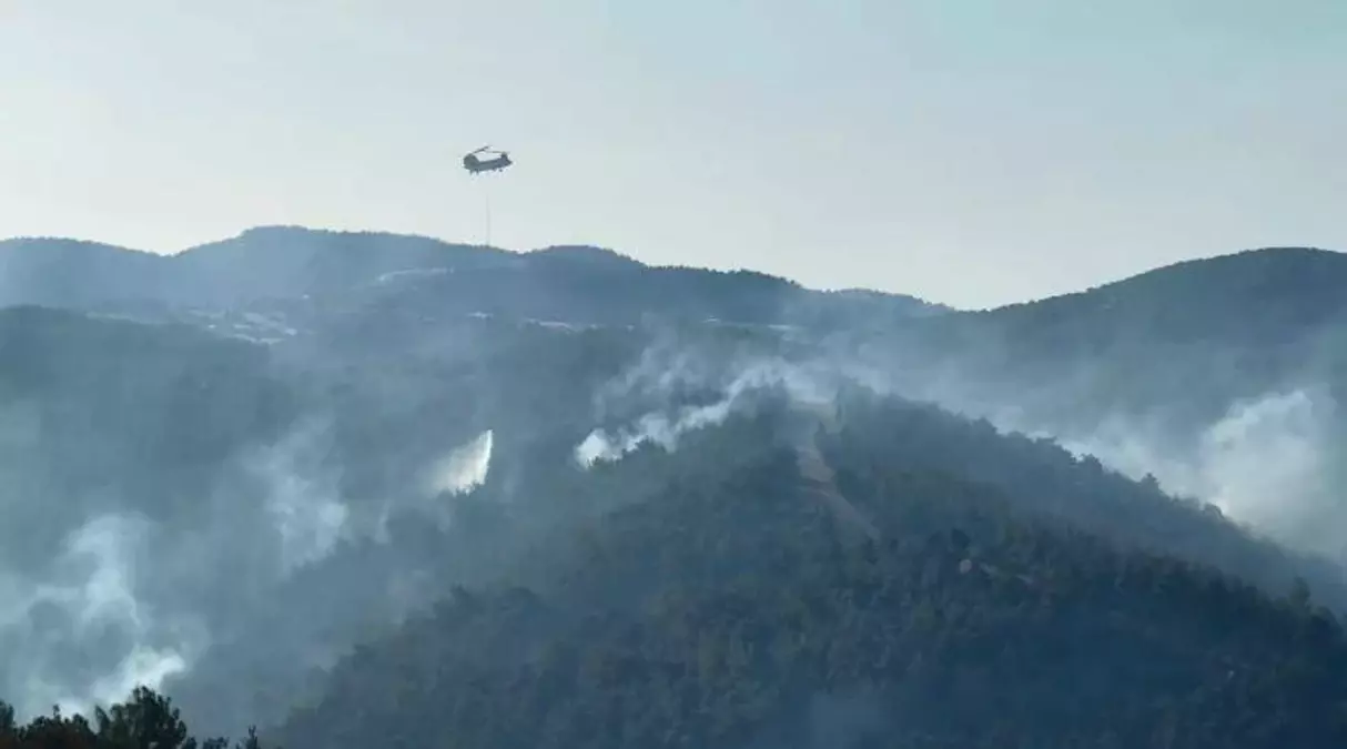 Manisa'da Orman Yangınına Hava ve Kara Müdahalesi Devam Ediyor