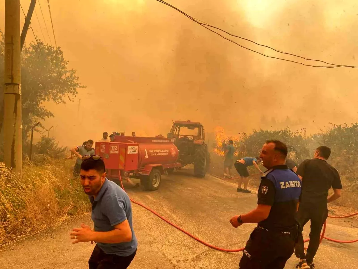 İzmir Menderes'te Orman Yangını: Mahalleler Tahliye Ediliyor