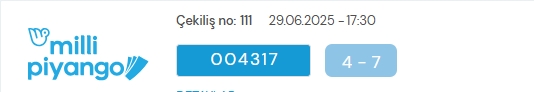 Milli Piyango sonuçları açıklandı! Milli Piyango kazanan rakamlar! 29 Haziran Pazar Milli Piyango sonuç sorgulama!