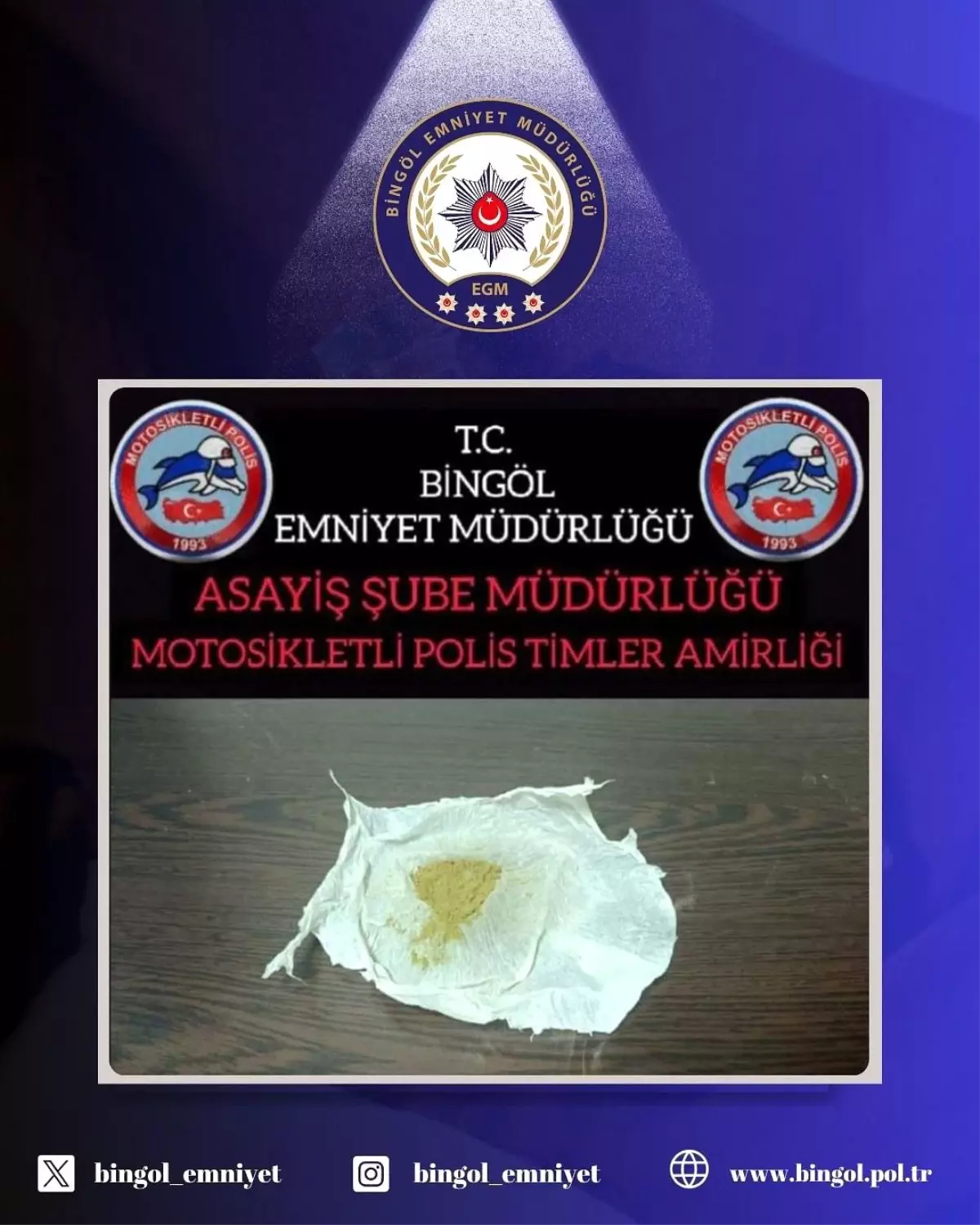 Bingöl'de Uyuşturucu ile Yakalanan Şahıs Hakkında Adli İşlem Başlatıldı