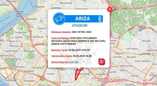 İstanbul ATAŞEHİR su kesintisi! 30 Haziran-1 Temmuz İSKİ Ataşehir su kesintisi ne zaman bitecek, sular ne zaman gelecek?