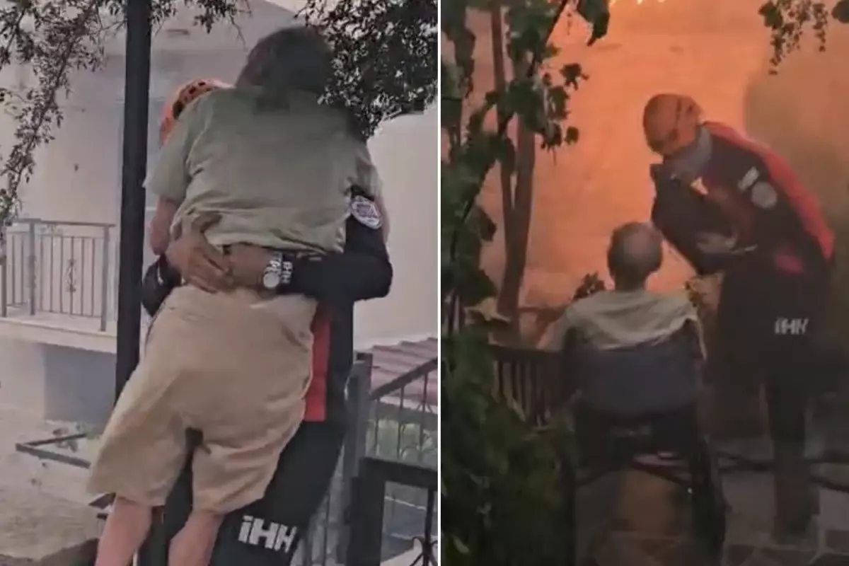 Yangında mahsur kalanları ekipler böyle kurtardı