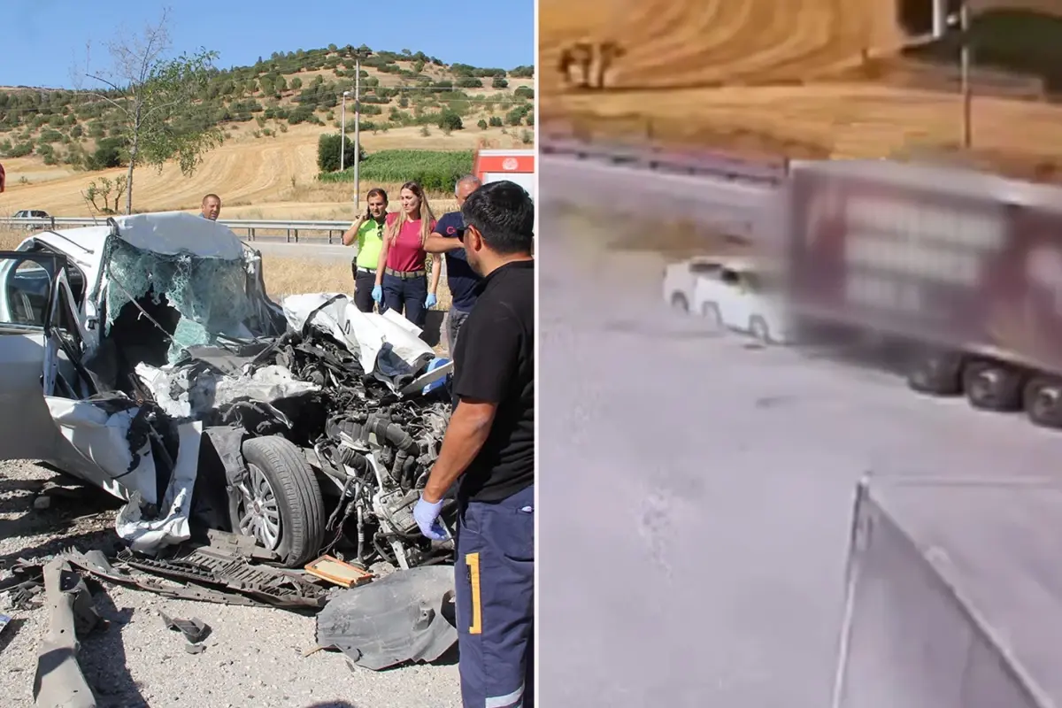 Otomobil, park halindeki tıra çarptı: Baba ve üç çocuğu hayatını kaybetti