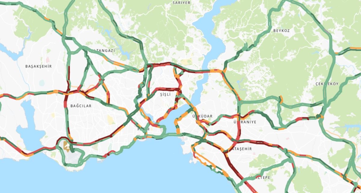 Trafik durumu haritası (CANLI) 30 Haziran İstanbul'da trafik yoğunluğu yüzde kaç?