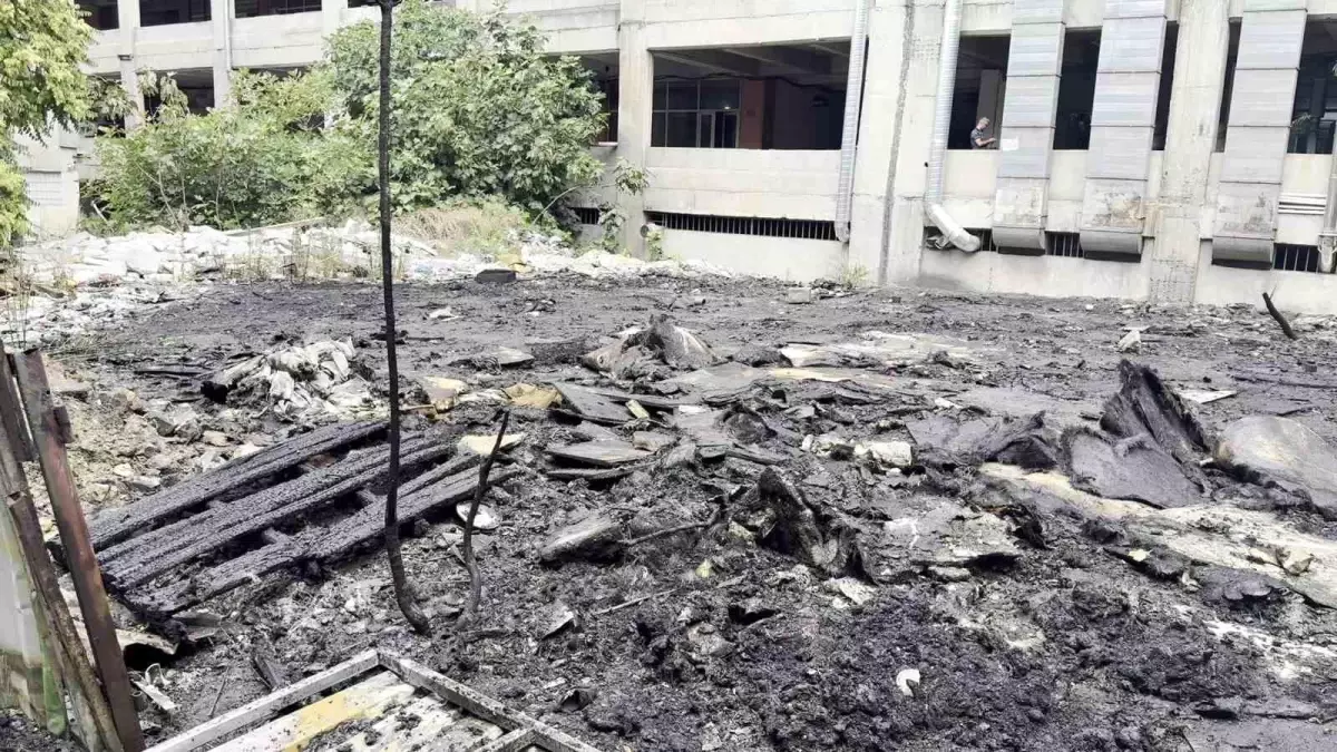 Zeytinburnu'nda Boş Arazide Yangın Çıktı