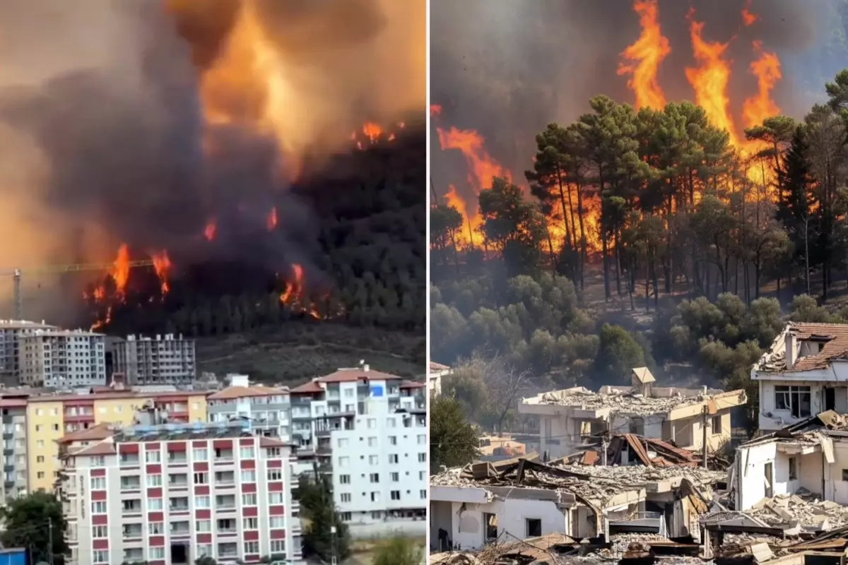 Alevlerle mücadele devam ediyor! Hatay'dan gelen görüntüler korkunç