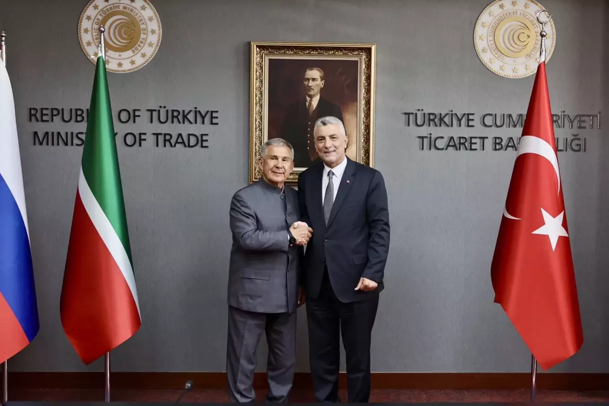 Ticaret Bakanı Bolat ve Tataristan Reisi Minnihanov Ankara'da Buluştu