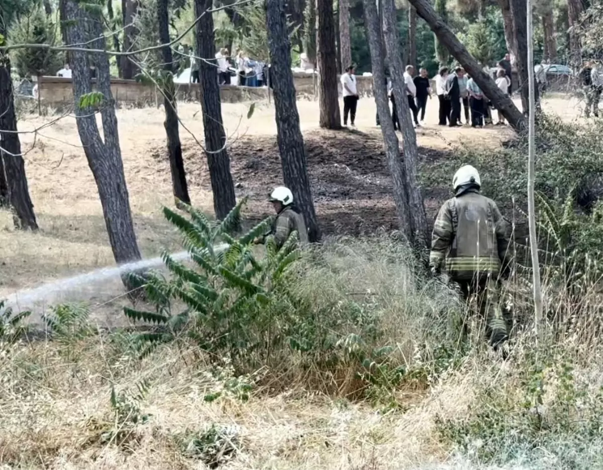 Bakırköy'de Hastane Bahçesinde Yangın Çıktı
