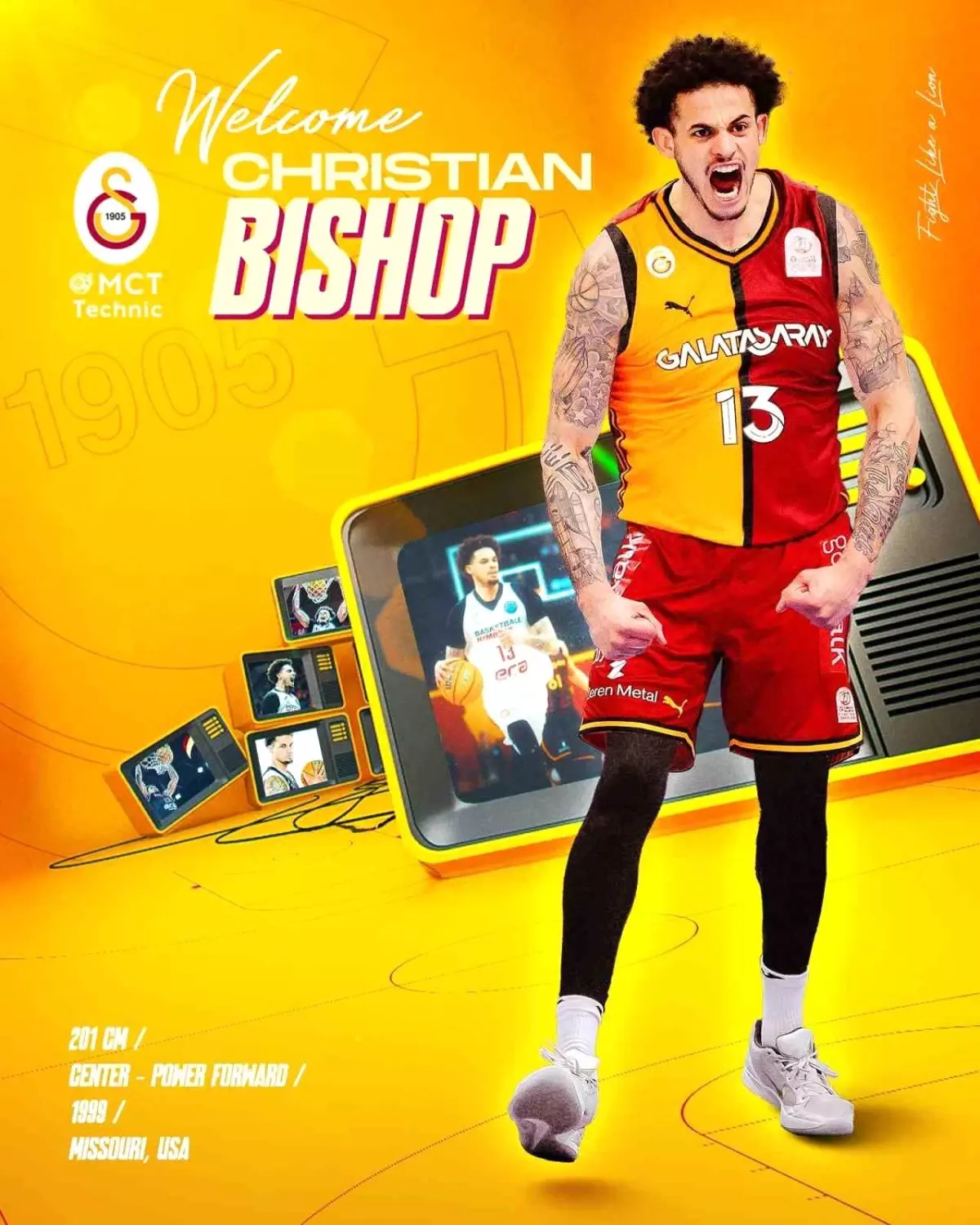 Galatasaray Erkek Basketbol Takımı Christian Bishop ile Anlaştı