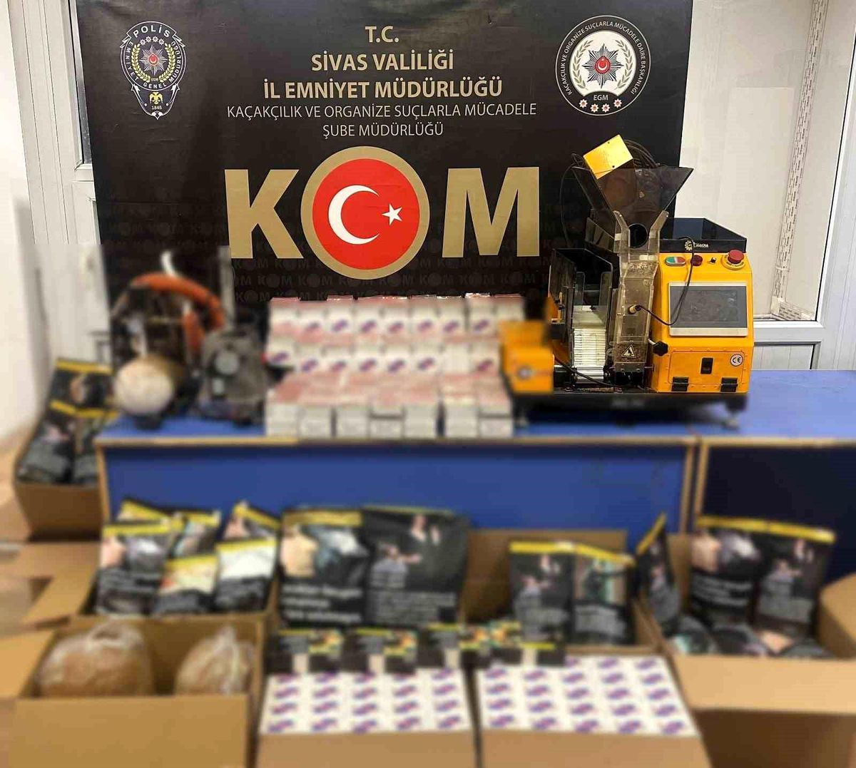 Sivas'ta Tütün Kaçakçılığına Operasyon: 5 Şahıs Yakalandı