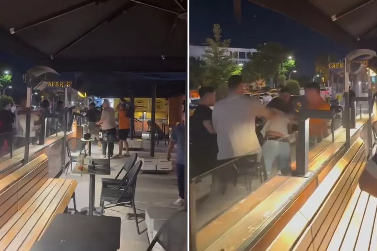 İki grup birbirine girdi, cadde boks ringine döndü