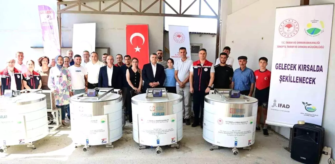 Sinop'ta Süt Soğutma Tankı Teslim Töreni Düzenlendi