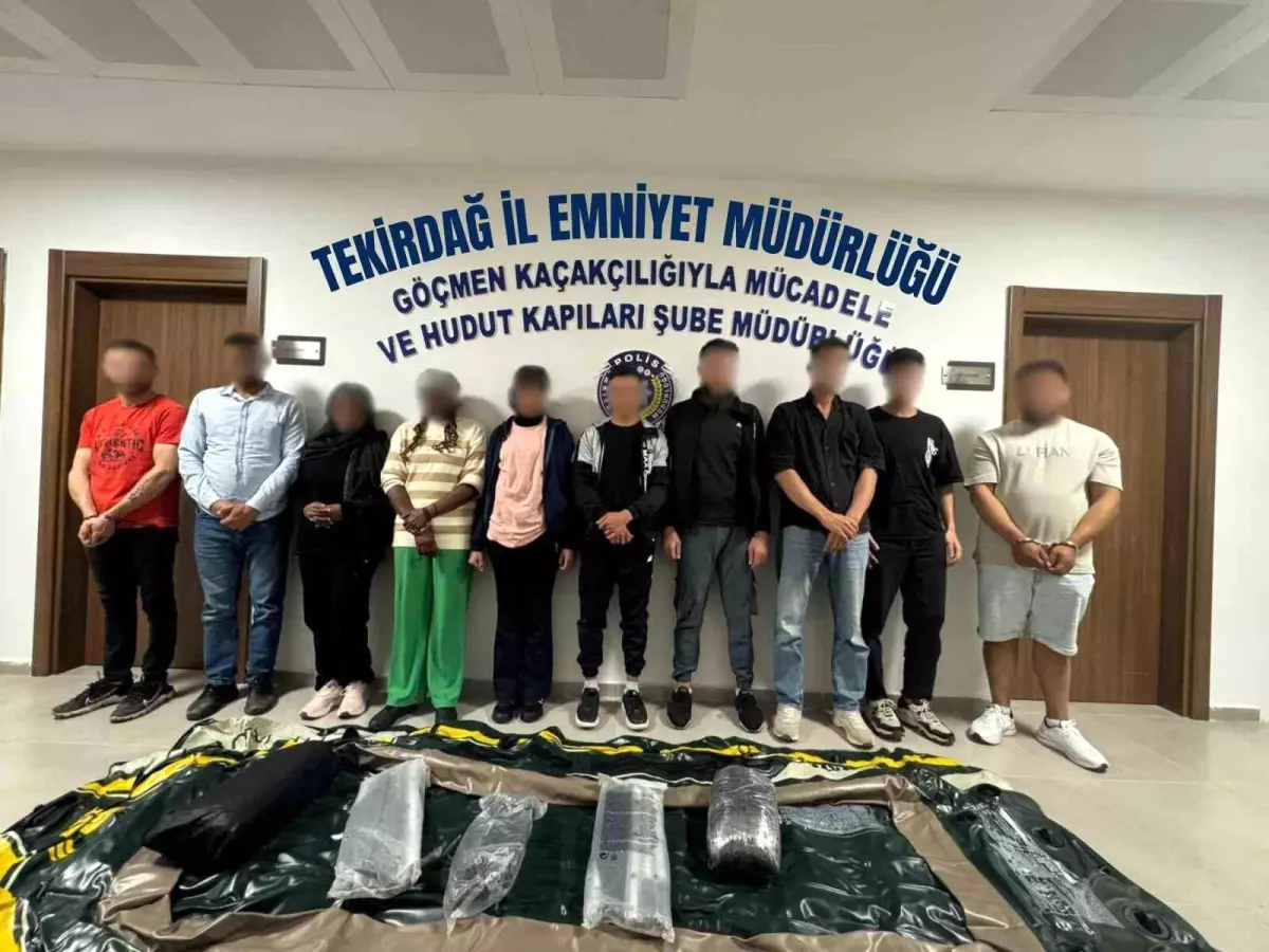 Tekirdağ'da Göçmen Kaçakçılarına Operasyon: 8 Göçmen Yakalandı