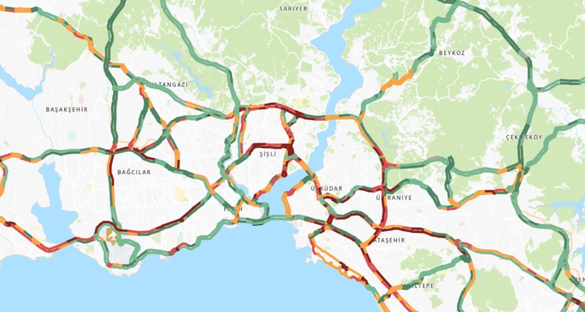 Trafik durumu haritası (CANLI) 2 Temmuz İstanbul'da trafik yoğunluğu yüzde kaç?