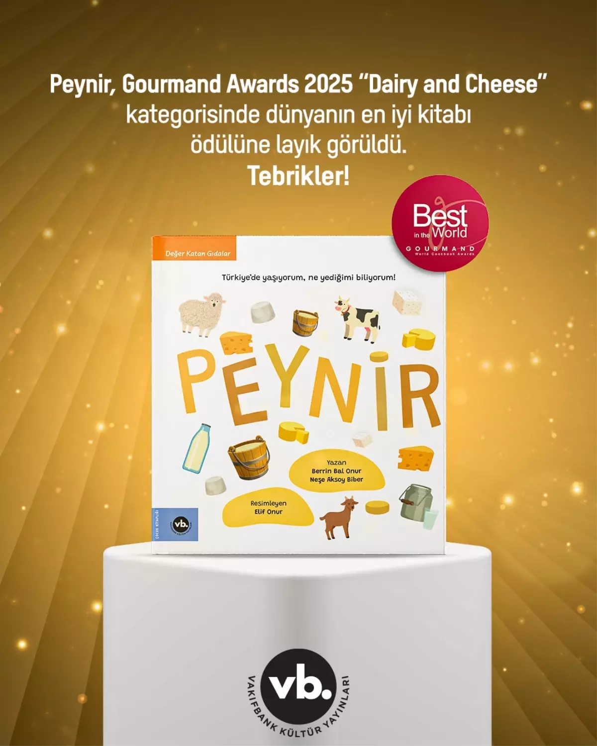 VakıfBank Kültür Yayınları'nın Lezzet Dolu Kitabı 'Peynir' Dünyanın En İyisi Seçildi