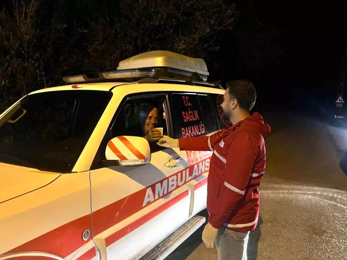 Bayburt'ta Özel Jet Kazası Sonrası Kızılay Gönüllülerinden Destek