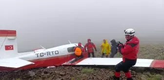 Düşen uçağın enkazına ulaşıldı: Pilot hayatını kaybetti, kadın yolcu kurtarıldı