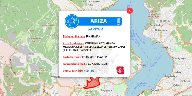 İstanbul SARIYER su kesintisi! 3-4 Temmuz İSKİ Sarıyer su kesintisi ne zaman bitecek, sular ne zaman gelecek?