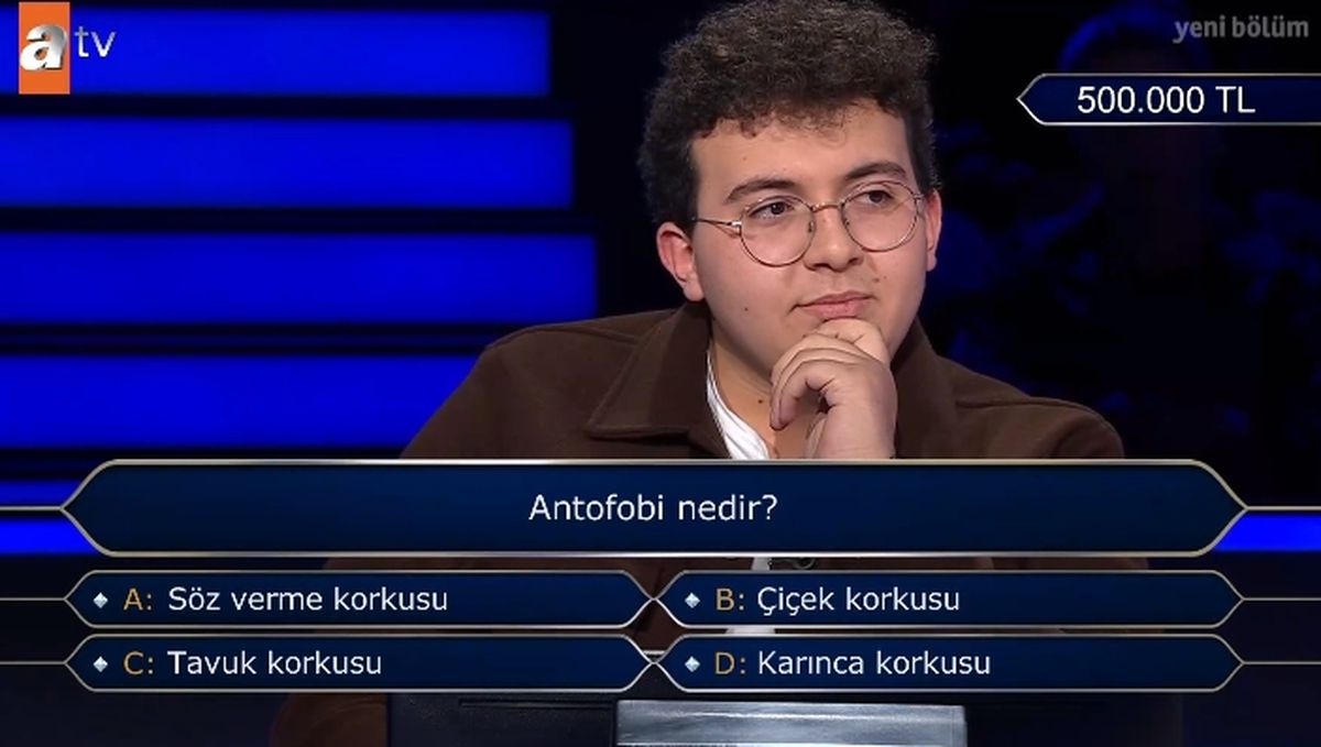Kim Milyoner Olmak İster Antofobi ne demek?