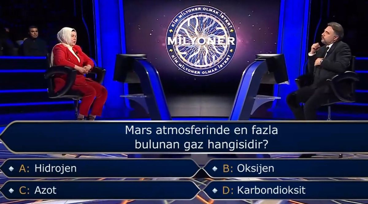 Mars atmosferinde en fazla bulunan gaz hangisidir?