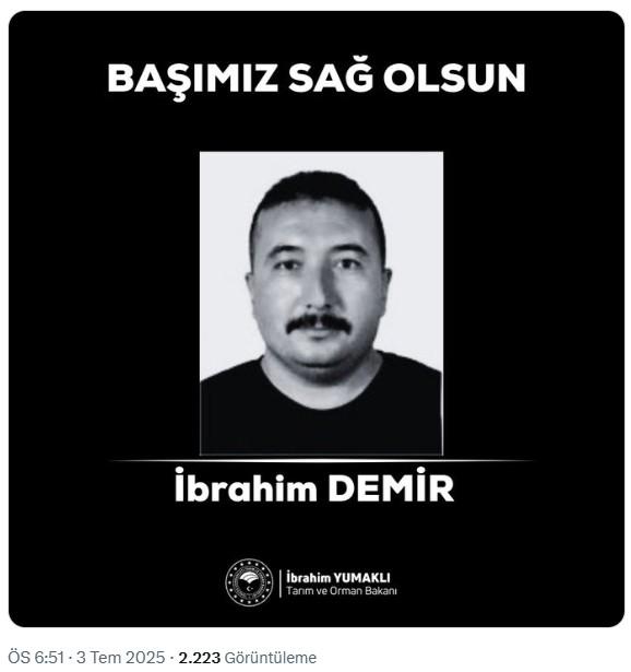 Sad news from the fire in Ödemiş! The forest worker was martyred