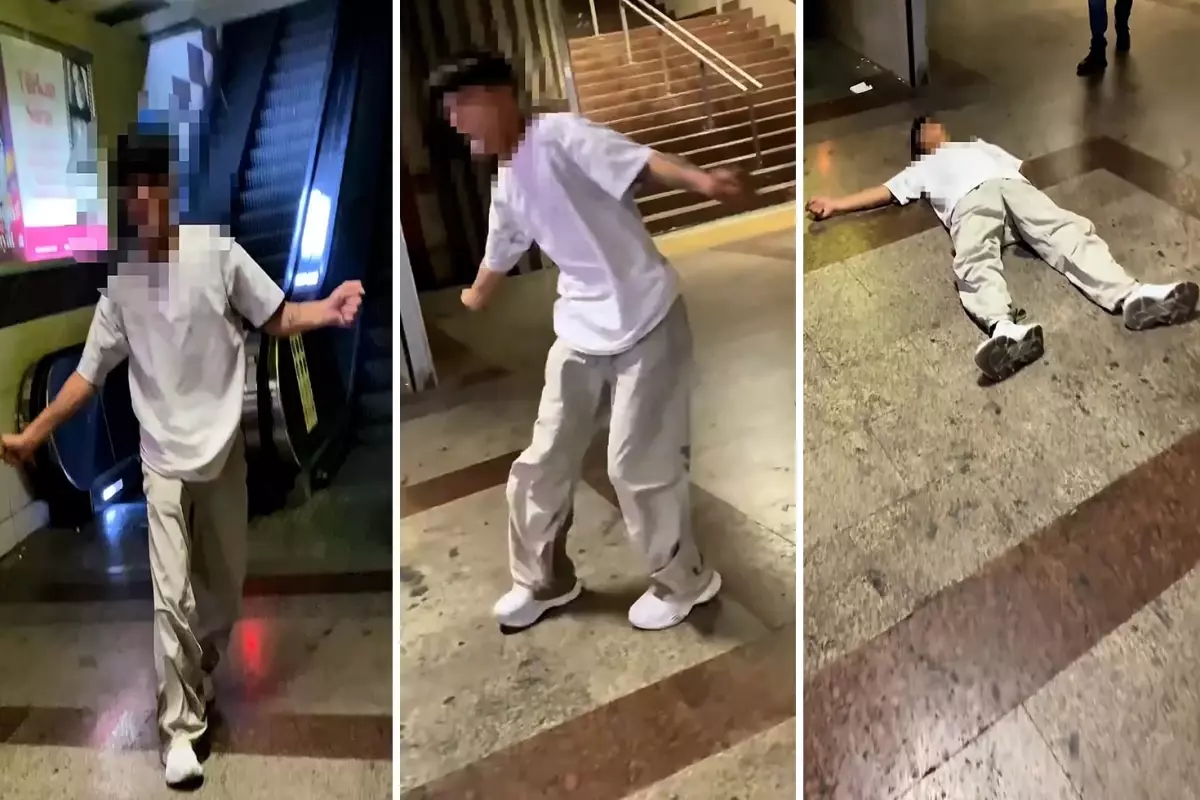 Uyuşturucu madde etkisindeki genç, metro istasyonunda kriz geçirdi