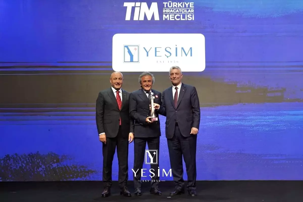 Yeşim Gruplara İhracat Şampiyonu Ödülü