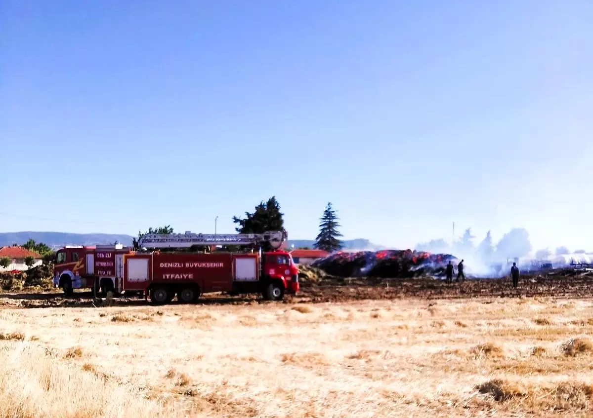 Denizli'de Çiftçiler Yangını Söndürmek İçin Seferber Oldu
