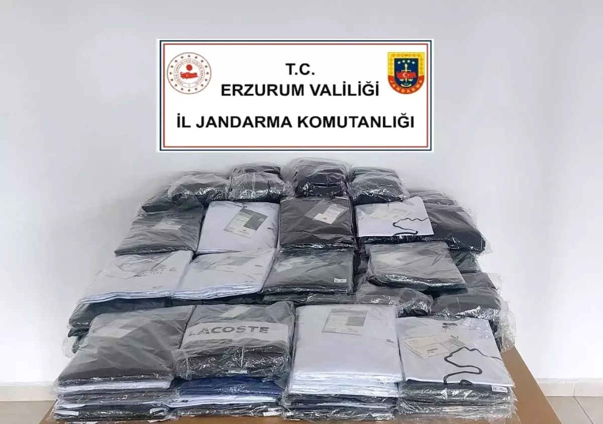Erzurum'da Mali Suçlar Operasyonu: 1.1 Milyon TL Değerinde Tişört Ele Geçirildi