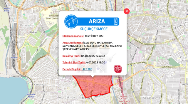 İstanbul KÜÇÜKÇEKMECE su kesintisi! 4-5 Temmuz İSKİ Küçükçekmece su kesintisi ne zaman bitecek, sular ne zaman gelecek?