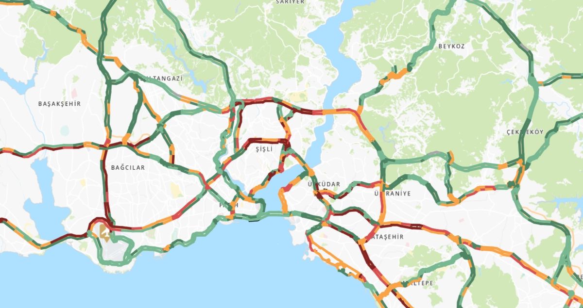 Trafik durumu haritası (CANLI) 4 Temmuz İstanbul'da trafik yoğunluğu yüzde kaç?