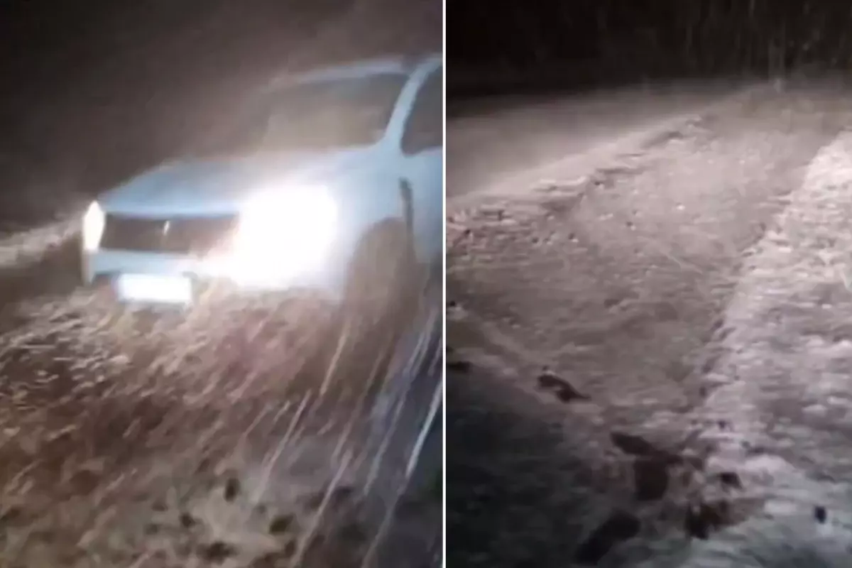 Türkiye sıcaktan kavrulurken bir şehir gece yarısı karla kaplandı