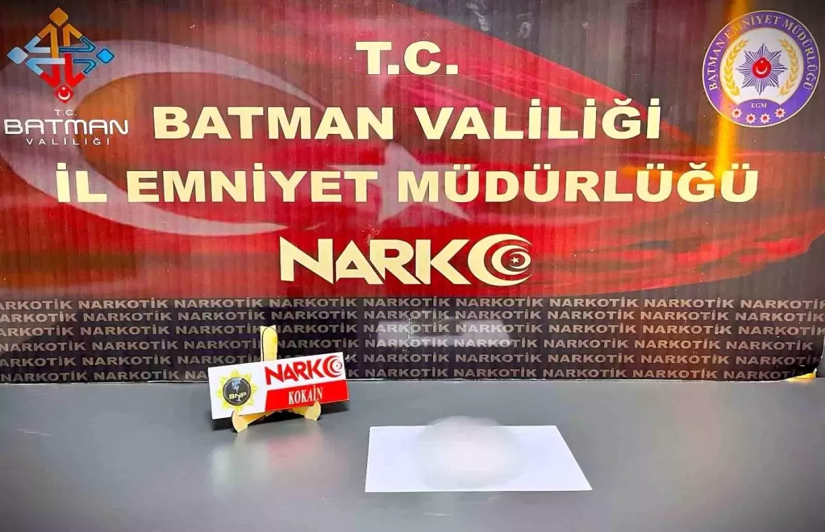 Batman'da Uyuşturucu Operasyonu: 175 Gram Kokain Ele Geçirildi