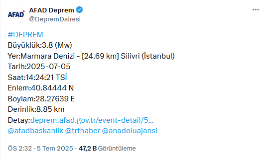 Scary earthquake in Istanbul